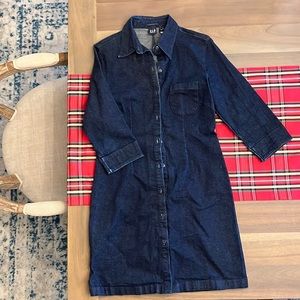 Gap dark denim jean dress